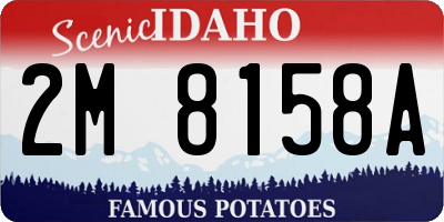 ID license plate 2M8158A
