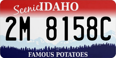 ID license plate 2M8158C