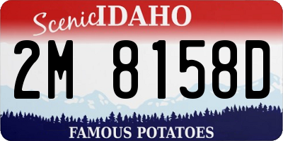 ID license plate 2M8158D