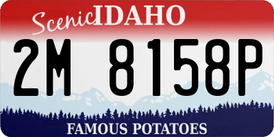 ID license plate 2M8158P