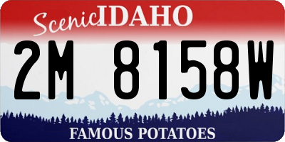 ID license plate 2M8158W