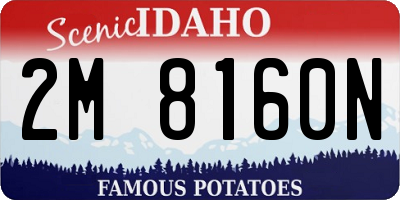 ID license plate 2M8160N