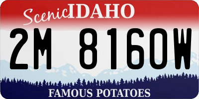 ID license plate 2M8160W