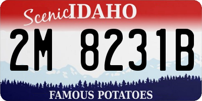 ID license plate 2M8231B
