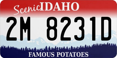 ID license plate 2M8231D