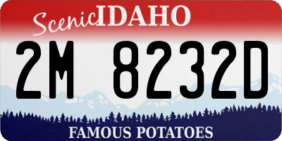 ID license plate 2M8232D