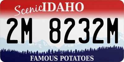 ID license plate 2M8232M