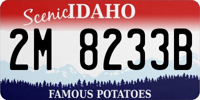 ID license plate 2M8233B