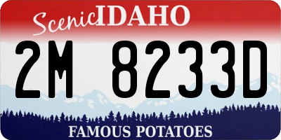 ID license plate 2M8233D