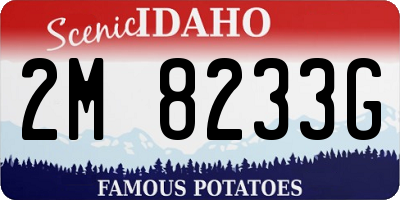 ID license plate 2M8233G