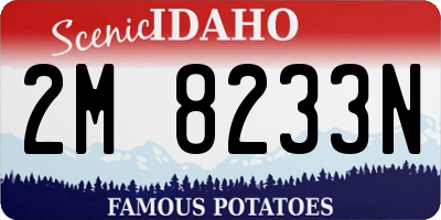 ID license plate 2M8233N