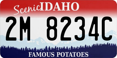 ID license plate 2M8234C