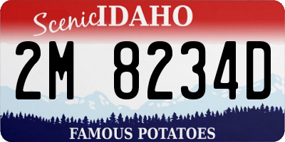 ID license plate 2M8234D