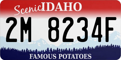 ID license plate 2M8234F