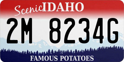 ID license plate 2M8234G