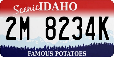 ID license plate 2M8234K
