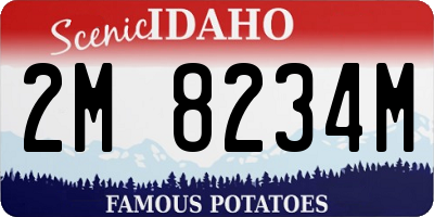 ID license plate 2M8234M