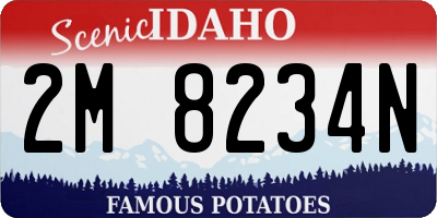 ID license plate 2M8234N