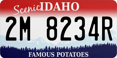 ID license plate 2M8234R