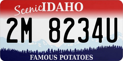 ID license plate 2M8234U