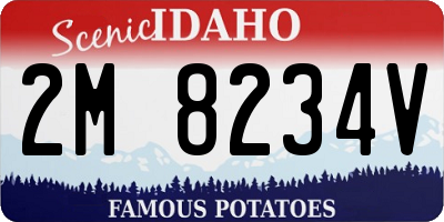 ID license plate 2M8234V