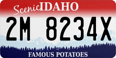 ID license plate 2M8234X
