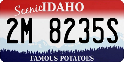 ID license plate 2M8235S