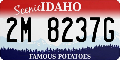 ID license plate 2M8237G