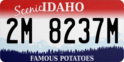 ID license plate 2M8237M