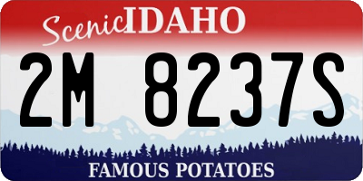 ID license plate 2M8237S