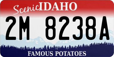ID license plate 2M8238A