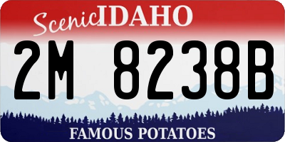 ID license plate 2M8238B