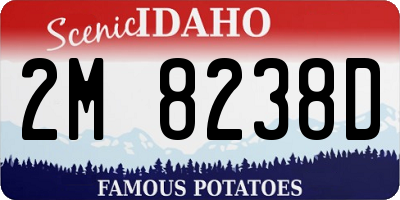 ID license plate 2M8238D