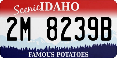 ID license plate 2M8239B