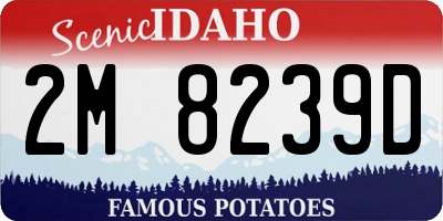 ID license plate 2M8239D