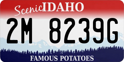 ID license plate 2M8239G