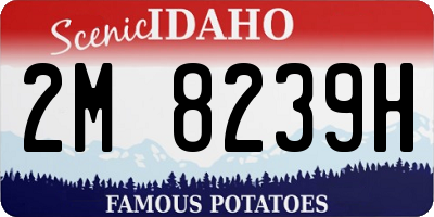 ID license plate 2M8239H
