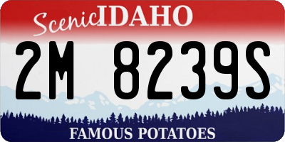 ID license plate 2M8239S