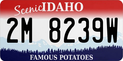 ID license plate 2M8239W