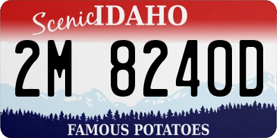 ID license plate 2M8240D