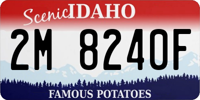 ID license plate 2M8240F