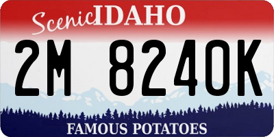 ID license plate 2M8240K