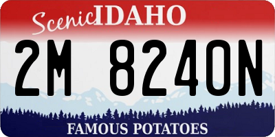 ID license plate 2M8240N