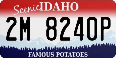 ID license plate 2M8240P