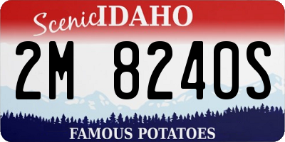 ID license plate 2M8240S