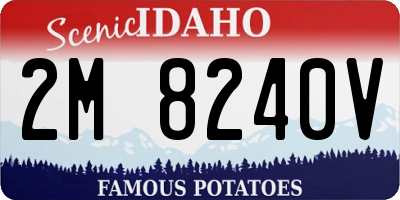 ID license plate 2M8240V