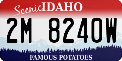 ID license plate 2M8240W