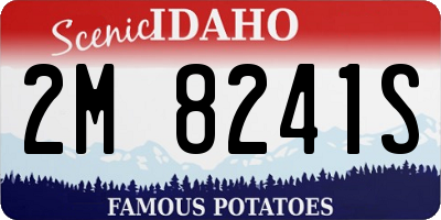 ID license plate 2M8241S