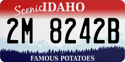 ID license plate 2M8242B