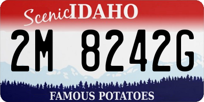 ID license plate 2M8242G